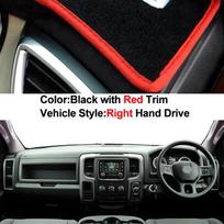 For Dodge Ram IV (DS/DJ) 1500 2500 3500 2008-2018 Car Dashboard Avoid Light Pad Instrument Platform Desk Cover Mat Carpets black