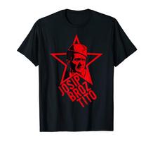 Josip Broz Tito Jugoslavija Jugoslavija SFRJ Dovana Marškinėliai Hip Hop Viršūnės Medvilniniai Marškinėliai M black