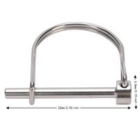 2PCS 304 Stainless Steel Safety Coupler Pin Silver PTO Pin Practical Trailer Coupler Pin 4.8mm x 52mm gray