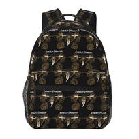 Hong Kong Phooey Student Backpack School Bag Hiking Travel Daypack for Boys Girls Fashion Bookbag Shoulder Bags One Size black
