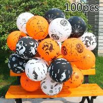 Halloween Party Supplies New Balloon Ghost Festival Decoration Latex halloween Balloons (a Pack of 100 Balloons) white