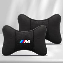 2 vnt. Automobilio sėdynės kaklo pagalvėlė, atminties putos, galvos atrama, skirta BMW 50-mečiui, M, M2, M3, M5, E46, E90, G20, F30, F10, X1, X2, X3, X5 Priedai black