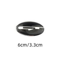6x3.3cm Automobilio vairo centrinis emblemos lipdukas KIA Stinger Sportage KX3 Ceed K7 K5 K3 R Forte Rio Soul priedams black