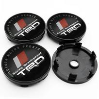 4 vnt. Toyota TRD Corolla Auris Yaris Prius Highlander 60 mm 56 mm Automobilio ratlankio centrinio dangtelio lipdukai Ženkliukas Priedai black