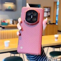 For Huawei Mate X7 X6 X5 double central axis magnetic leather texture shockproof phone case For Huawei Mate X7 raudona