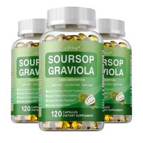 Airboy Organic Soursop Graviola Leaf 1000mg Capsules - Plant-Based Formula, Daily Wellness, Antioxidant Support 120*3