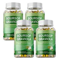 Airboy Organic Soursop Graviola Leaf 1000mg Capsules - Plant-Based Formula, Daily Wellness, Antioxidant Support 120*4