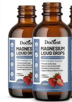 Magnio lašai skysti (1000 mg kompleksas) su L-teaninu ir Omega-3 – Natūralus braškių skonis (60ml / 2 Fl. Ozas) 2pack