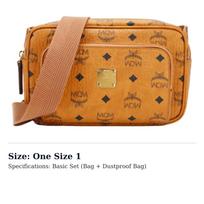 MCM Fursten Leather One Shoulder Crossbody Fanny Pack Regular Men's Brown Cognac MMZBSFI03CO001 One Size 1