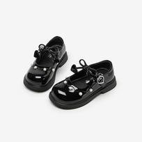 Youth style shoes Girls Mary Jane Shoes Soft Sole Black PU Princess School Style Slip-On Kids Ages 4-16 EU 34 juoda