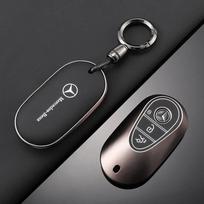 Naujas TPU automobilio išmaniojo rakto dėklas Dangtelis Korpusas Raktų pakabuko laikiklis Mercedes Benz C E S klasės GLC W206 W223 W214 E300 C260 C300 S450 S500 S400 black