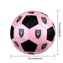 Inter Miami CF Futbolo kamuolys Spalvingas Visiems amžiams Mašininio siuvimo PVC Paruoštas varžyboms Patvarus Aukšto atšokimo.DYDIS5 nan pink