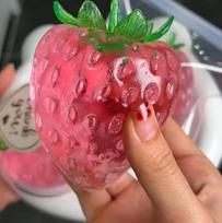 Cute Strawberry Handmade Squishy Ball Thin Skin Vaseline Fidget Toy Stress Relief Squeeze Sensory Toy Birthday Gift