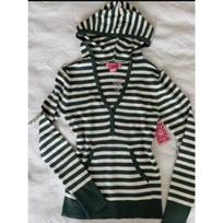 KOSY Dryžuoti Waffle Hooded Marškinėliai Moteriški Slim Ilgomis Rankovėmis T-shirt Laisvalaikio Preppy Stilius Vintage Marškinėlis Y2k M gray
