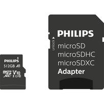 Philips MicroSDXC atminties kortelė 512GB Class 10 UHS-I U1 V10 A1 su SD adapteriu