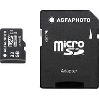 Atminties kortelė AgfaPhoto MicroSDHC 32GB UHS-I U1 Class 10 su SD adapteriu