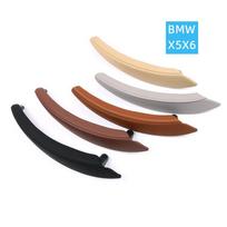 Automobilio dešinės durų rankenos laikiklis ir išorinis odinis apdailos dangtelis BMW E70 E71 X5 X6 2007-2013 Atnaujinimas Pakeitimas Right Handle Brown brown