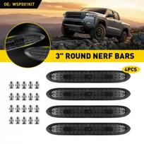 Nerf Bar Replacement Pads For 3  Round Tubes-Durable Non-Slip Step Pad Set 4Pcs white