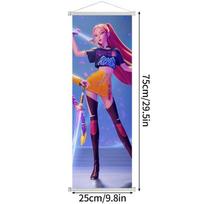 Demonų medžiotoja Kabantis audinys Rumi Mira Zoey Spausdintas plakatas Demon h-Hunters Ritininis paveikslas 72x25cm Sienų dekoras