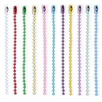 100Pcs/lot 10/12cm Iron Spray Paint Chain Colorful Ball Bead Connection Chain for Keychain Pendant Tag Chain Toy Hanging Chain 10mm juoda