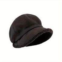 Women's -Like-Look Winter Beret Hat - Thick Warm Cap with Ear Protection, Snug Non-Elastic Fit (No Slouching) for Daily Wear juoda