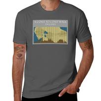 Coast To Coast žemėlapio takas Anglijoje T-shirt Pagrindinis paprastas dizainas trumpomis rankovėmis marškinėliai M gray