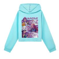 KPop Demonų Medžiotojai Vaikų Hoodies Mergaičių Drabužiai Vaikų Filmas Naujas Megztinis Ilgomis Rankovėmis 130CM dangaus mėlyna spalva