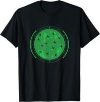 Radar Screen Airplanes T-shirt XXL green