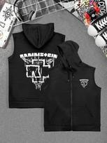 Waffle Print Hoodie Zip-Up Jacket - Casual Spring/Fall Outerwear with  RAMMS+GUN  Graphic S gray