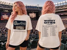Chicago STYX 2026 Tour T-shirt, Classic Rock Concert Tee Reprint T-Shirt L black