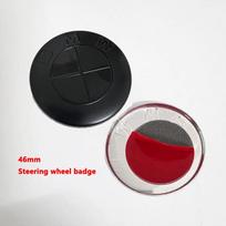 Glossy Black+Matte Black Front Hood Emblem 82mm+Rear Badge 74mm+Wheel Hub A34 Cap 68mm/56mm+steering Wheel Sticker 46mm for All BMW black