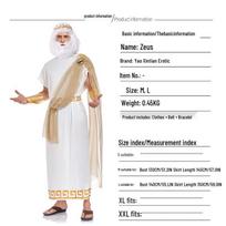Graikų mitologija Dzeusas ir Egipto karalienė/karalius Helovino Cosplay kostiumas white