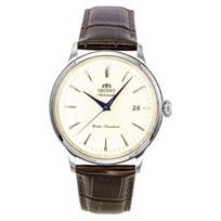 Orient Classic Bambino Odinis Dirželis Dramblio Kaulo Ciferblatas Automatinis RA-AC0033Y Vyriškas Laikrodis dramblio kaulas