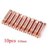 Premium MIG Welder Torch Consumables 10pcs MB15AK 0 6 1 2mm Contact Tips 0.8mm