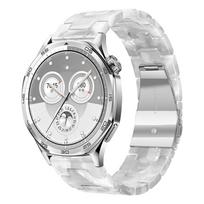 ONE20mm 22mm Resin Strap for Huawei Watch GT6 GT5/Pro/GT4 GT3 46mm Fashion Wristband for Amazfit Balance 2/Bip 6/GTR 4/GTS/Active 2MN Huawei GT6 Pro 46mm perlų baltos spalvos