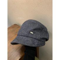 Retro Pleated Beret Women's Autumn and Winter Versatile Newsboy Hat Showing Face Small Octagonal Painter Hat One size gray