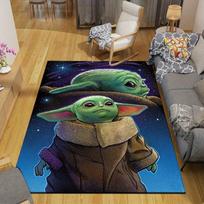 1 vnt. Disney Žvaigždžių karai Yoda rašto kilimas Plotinis kilimas Neslystantis kilimas Skalbiamas rankomis Grindų kilimėlis Tinka svetainei, miegamajam, namų dekoravimui 80cm by 120cm black