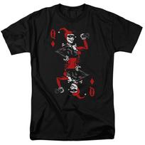 Harley Quinn Of Diamonds T Shirt Licensed Comic Book Tee Black XXXXL black