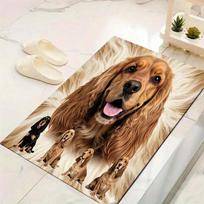 American Cocker Spaniel Carpet Rug for Living Room Bedroom Home Sofa Decoration,Kids play Non-slip Floor Mat 40x60cm( 15x23in ) beige