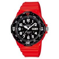 Casio Standard Quartz Wristwatch MRW-200HC-4BV Mens Gloss Orange Black Overseas Model