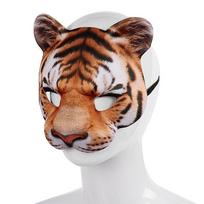 Helovino Tigro Cosplay Kaukė EVA Pusės Veido Kaukė Vakarėliui, Maskarado Baliui, Kostiumų Kaukės black