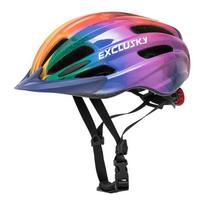 Kids Bike Helmet With Rear Light Adjustable Cycling Children Outdoor Biking Skateboarding Safety Gear S 50-57 cm black