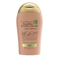 OGX Ever Straightening Brazilian Keratin Smooth Shampoo | Coconut Oil, Keratin Proteins, Avocado Oil & Cocoa Butter, For Dry, Curly, Frizzy, Fine beige