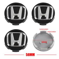 4 vnt. 58MM/69MM Originalūs automobilio ratų centriniai dangteliai Honda Civic Fit Jazz Accord Pilot CRV Odyssey Passport City HRV gray