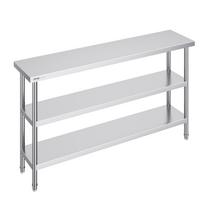 VEVOR nerūdijančio plieno maisto ruošimo stalas komercinės virtuvės darbo stalas 35,6x152,4 cm 35.6 x 152.4 x 86.4 cm