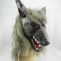 Helovino naujas produktas: Mielas pudelio šuns veido kaukė, baisus pliušinis gyvūnas, haskio kostiumo rekvizitas, šuns galvos apdangalas Wolf Head Mask gray