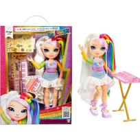Rainbow High Jr High Rock Band - Amaya, Rainbow 9-inch (approximately 22.9cm) Fashion Doll with Keyboard,Custom Stickers,Can Pose in Various Positions white