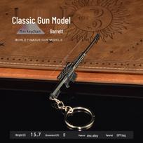 PUBG Alloy Barrett Mini Gun Keychain Peace Game Pendant brown