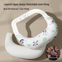 Kūdikio kaklo apsaugos pagalvė plokščia galva ir kreivu kaklu - Pusmėnulio formos pagalvė naujagimiams (Visi sezonai) Adjustable for 0-12 Months