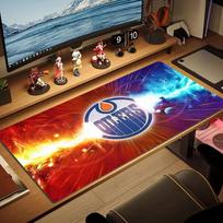Edmonton Oilers Color Mouse Pad Large Gaming Table Cushion Non-slip Laptop Tablet Big Mousepad XXL Mat Mini PC Playmat With Lock edge 30cmx80cm(11.8x31.5inch) blue